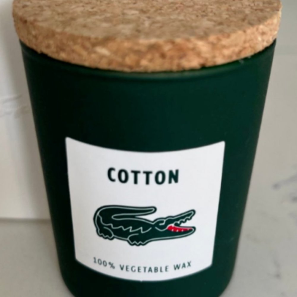 Lacoste Pure Cotton 100% Vegetable Wax Candle New in Box